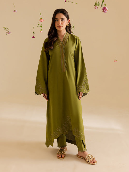 Mahnur | Petal Whispers Lawn Pret | Verdant XS mendhi Lawn