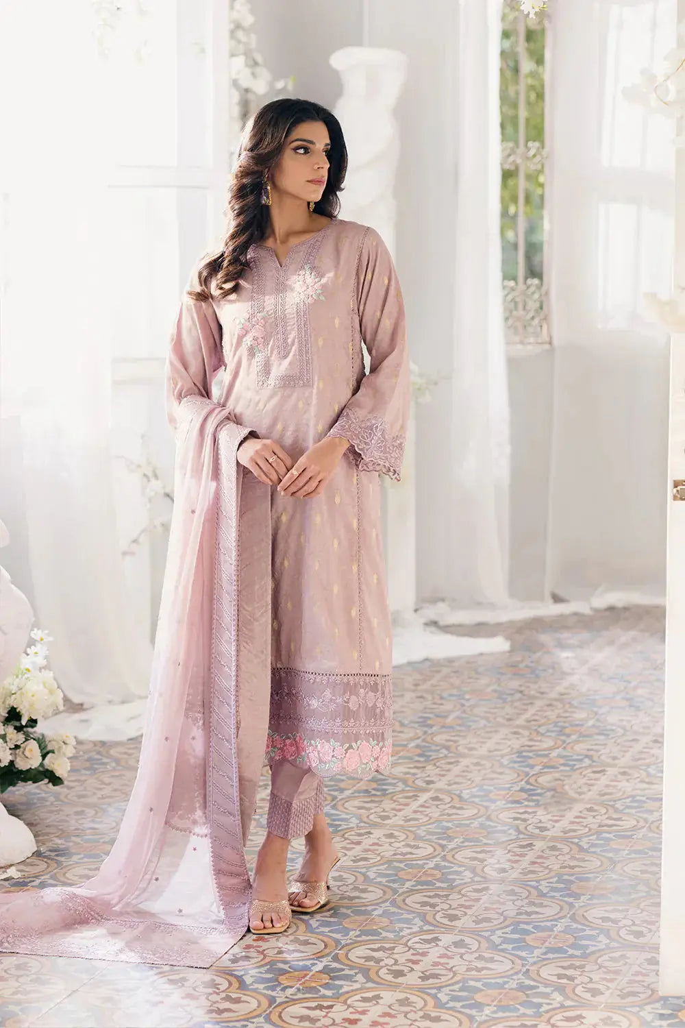 Azure | Ensembles Embroidered Formals | Vintage Mauve - Pakistani Designer Dress - by Azure | Type: Formal - 100% Original at Saira Sultan