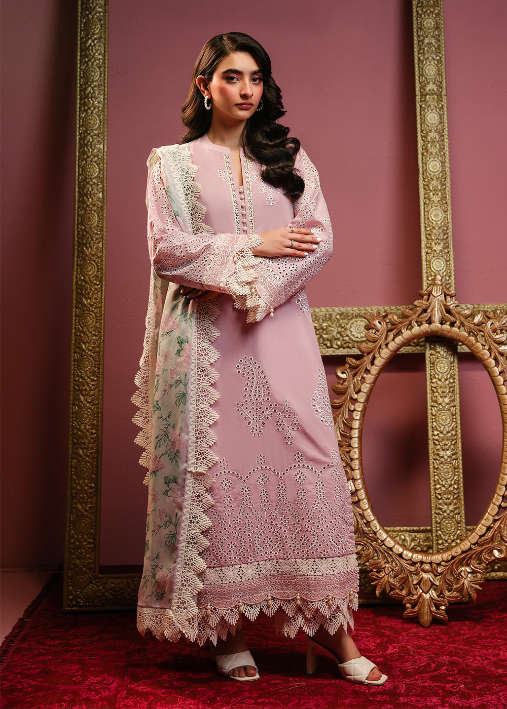 Al Karam | Schiffli Capsule | RTS | SHIRT, TROUSER & DUPATTA 9 - Pakistani Designer Dress - by Al Karam - Type : Ladies Clothes - 100% Original at Saira Sultan
