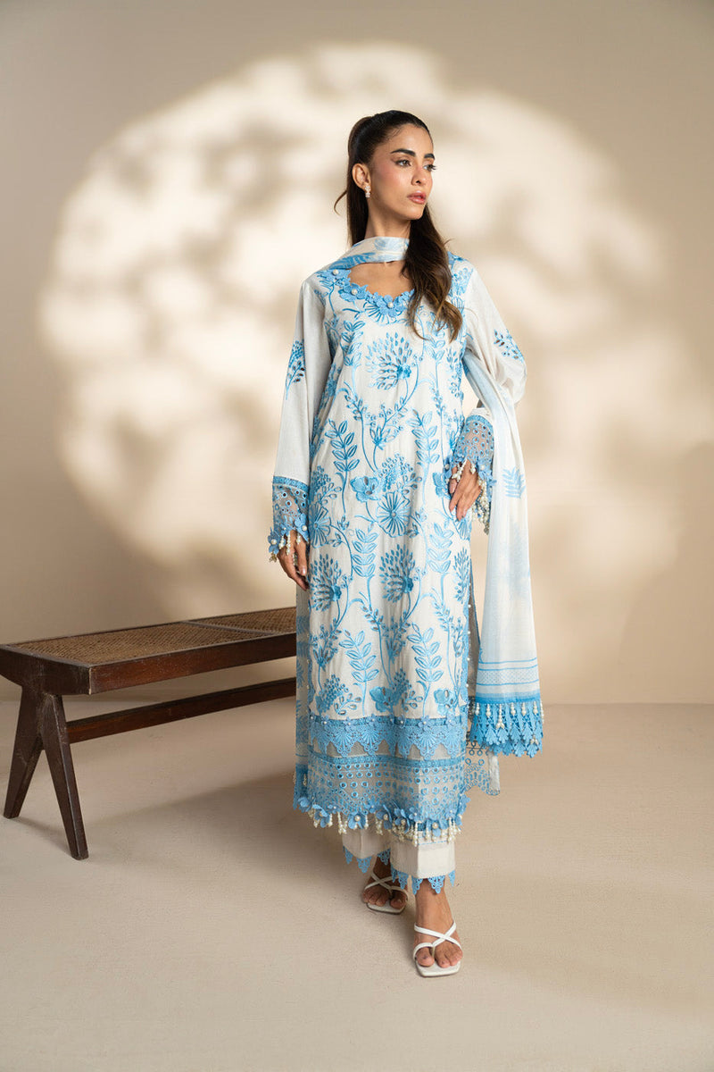 Al Karam | Schiffli Capsule | RTS | SHIRT, TROUSER & DUPATTA 6 - Pakistani Designer Dress - by Al Karam - Type : Ladies Clothes - 100% Original at Saira Sultan