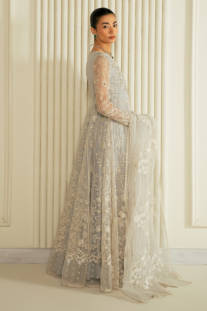 Cross Stitch | Wedding Collection 25 | WHISPERING BLUE S Gray Organza