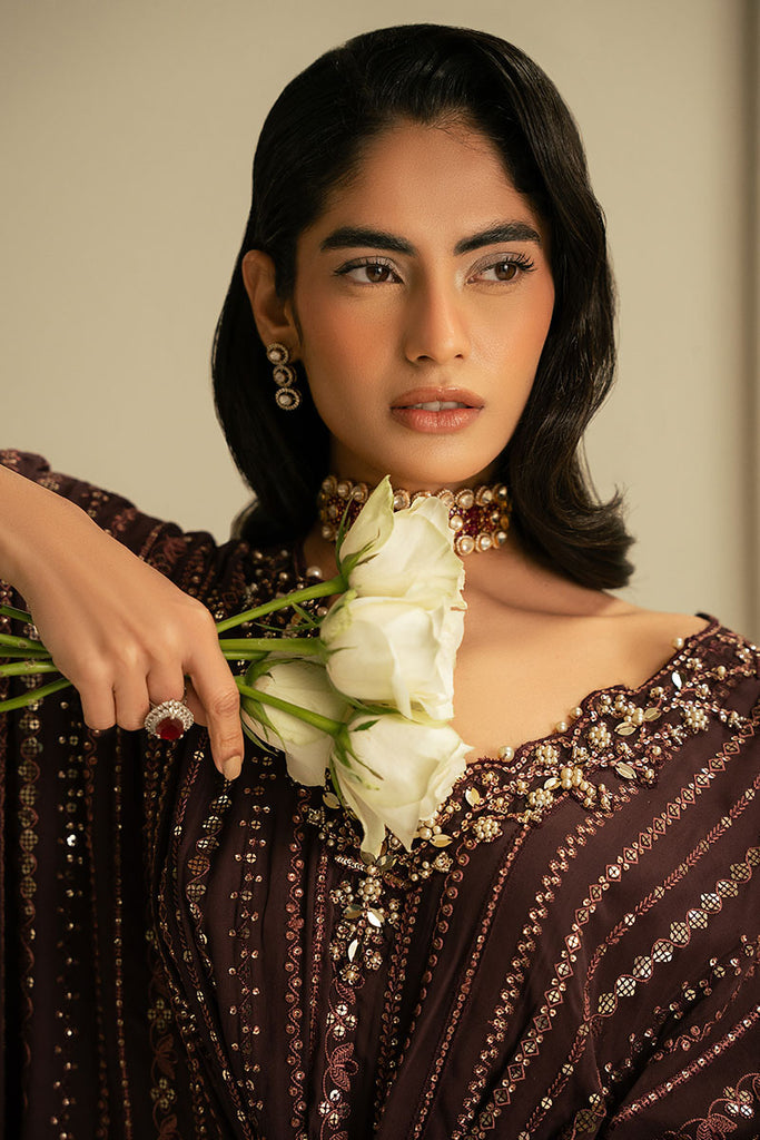 Cross Stitch | Wedding Collection 25 | POTENT MIST L Maroon Chiffon