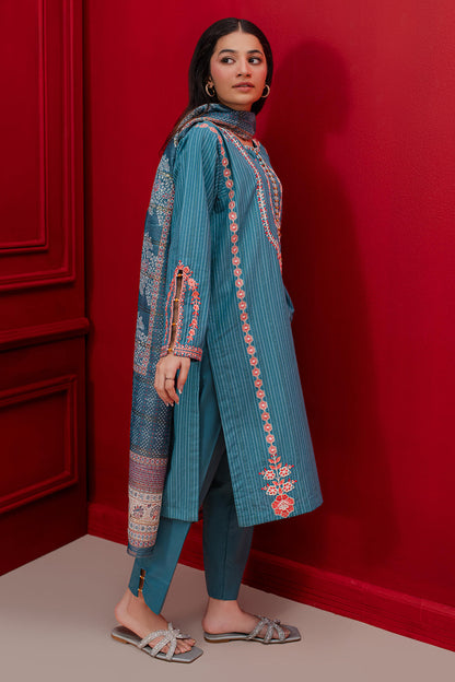 Zellbury | Winter Pret | Embroidered Kurta Dupatta Trouser - 1265