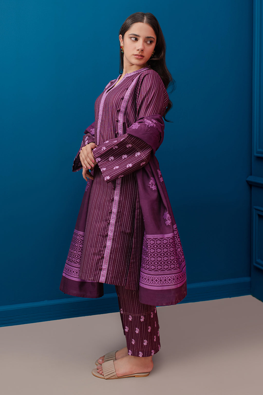 Zellbury | Winter Pret | Embroidered Kurta Dupatta Trouser - 1278