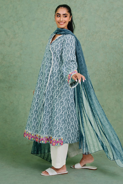 Zellbury | Summer Pret | Embroidered Kurta Dupatta - 1897