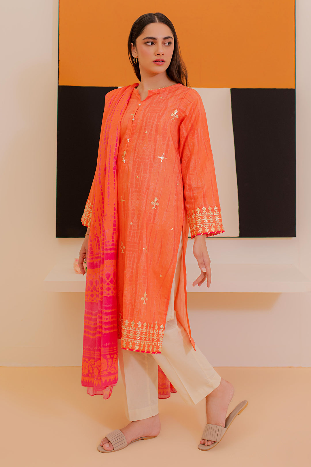 Zellbury | Summer Pret | Embroidered Kurta Dupatta - 1899