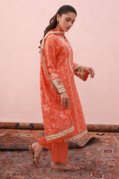 Zellbury | Summer Pret | Embroidered Kurta Dupatta Trouser - 1962