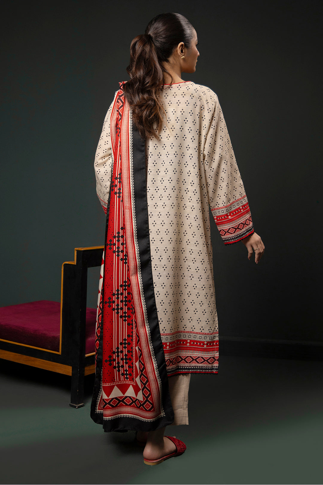 Zellbury | Winter Pret | Embroidered Kurta Shawl - 2937