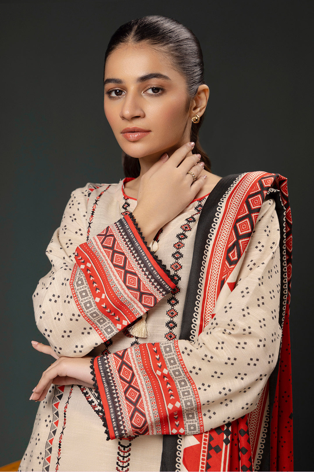 Zellbury | Winter Pret | Embroidered Kurta Shawl - 2937