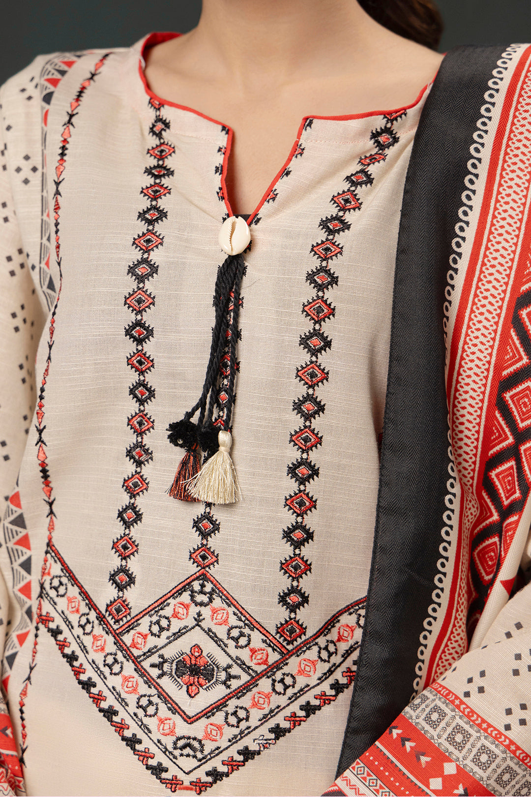 Zellbury | Winter Pret | Embroidered Kurta Shawl - 2937