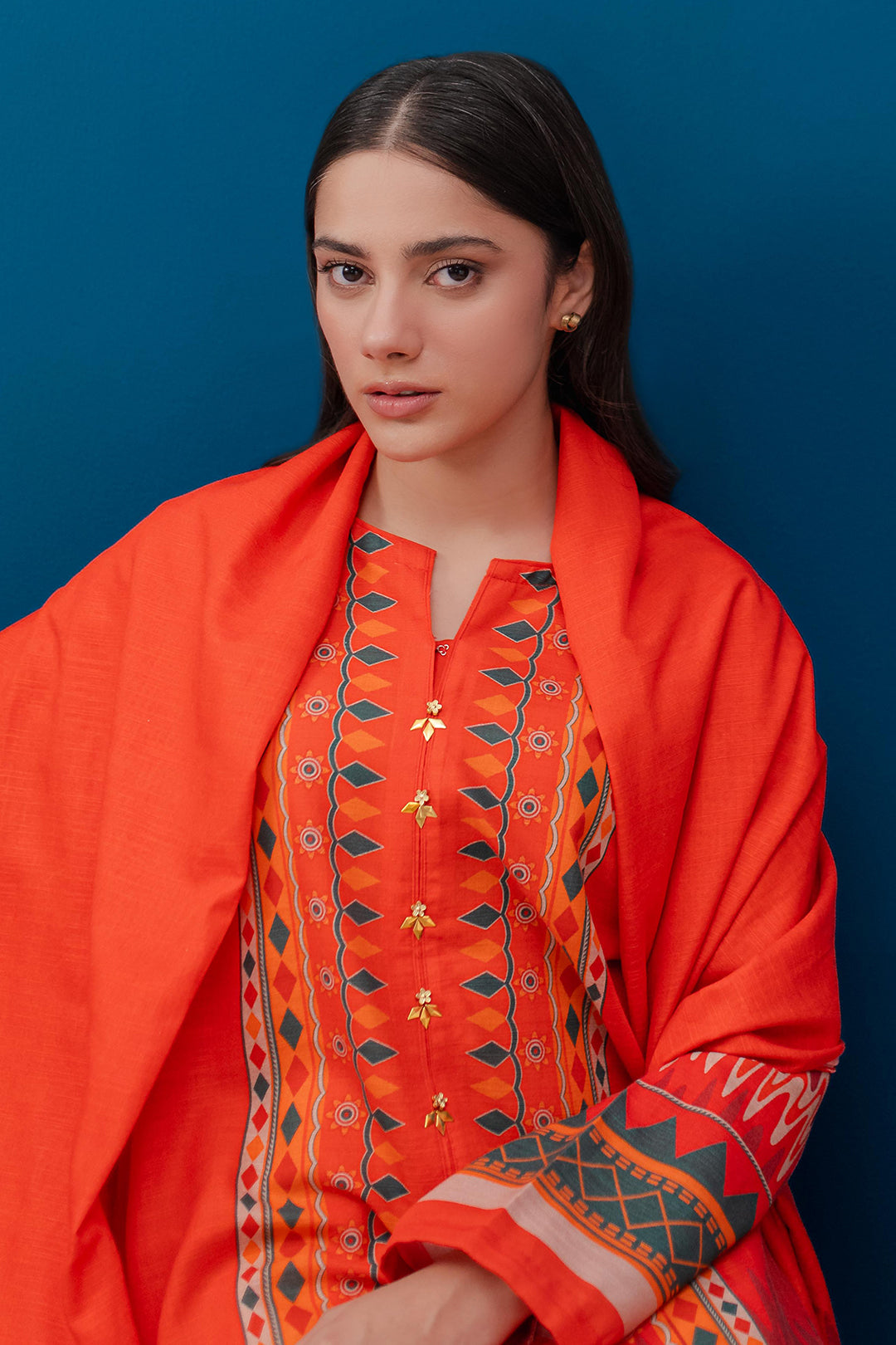 Zellbury | Winter Pret | Kurta Dupatta - 3053