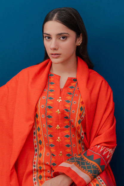 Zellbury | Winter Pret | Kurta Dupatta - 3053