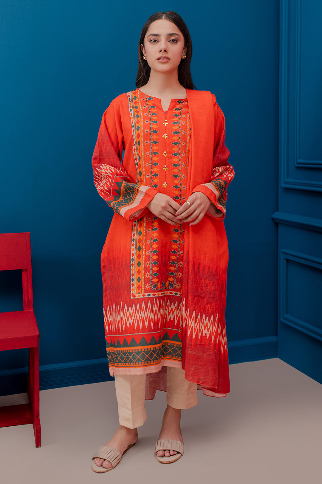 Zellbury | Winter Pret | Kurta Dupatta - 3053