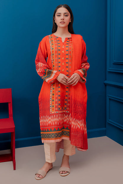 Zellbury | Winter Pret | Kurta Dupatta - 3053