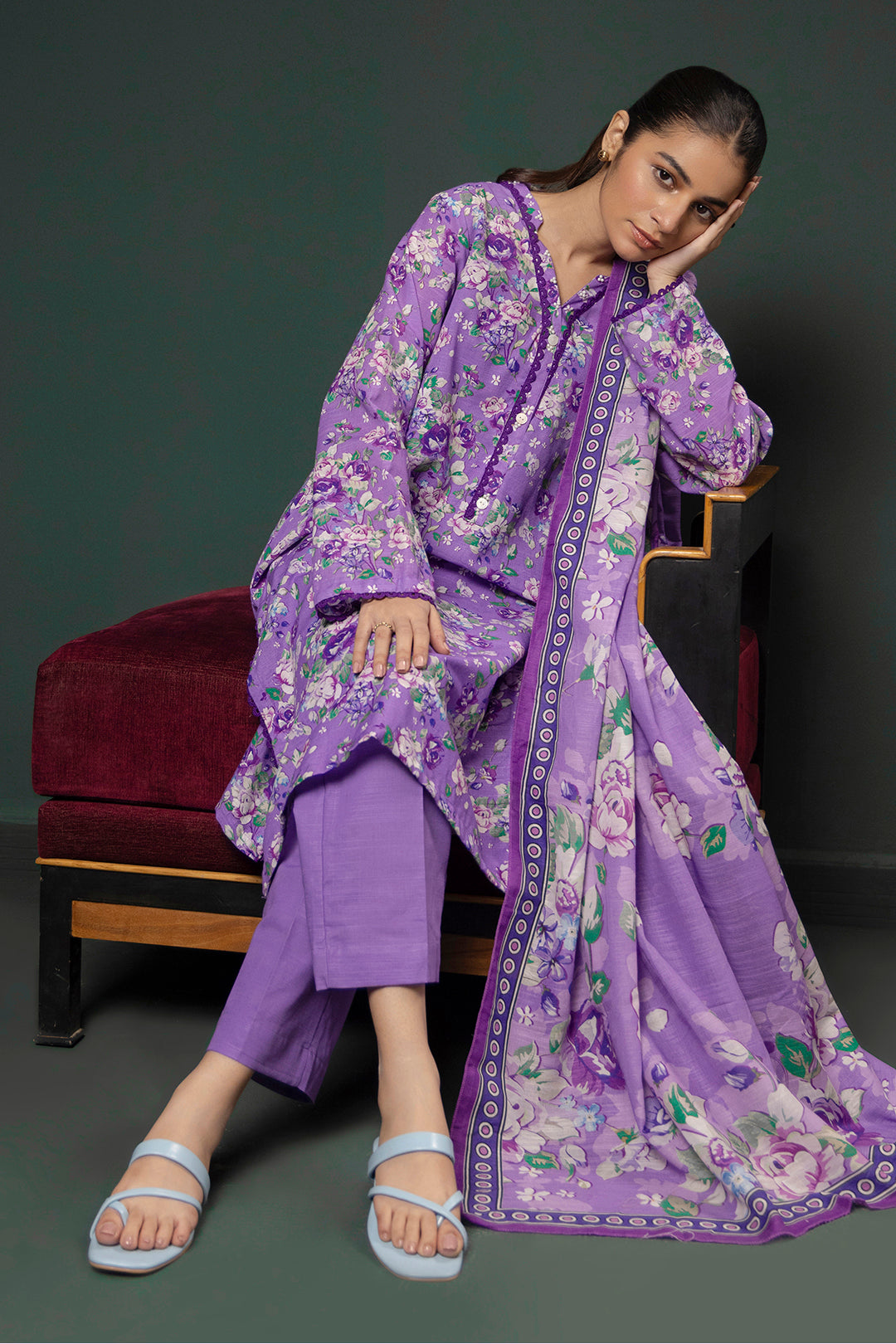 Zellbury | Winter Pret | Kurta Dupatta Trouser - 2948