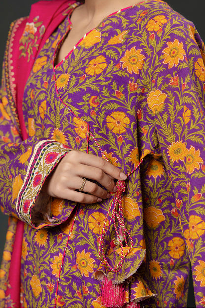Zellbury | Winter Pret | Kurta Dupatta Trouser - 3006