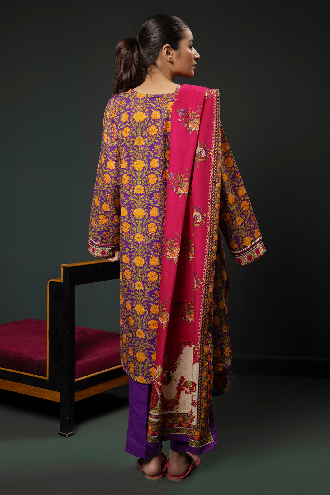 Zellbury | Winter Pret | Kurta Dupatta Trouser - 3006