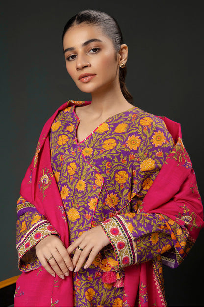 Zellbury | Winter Pret | Kurta Dupatta Trouser - 3006