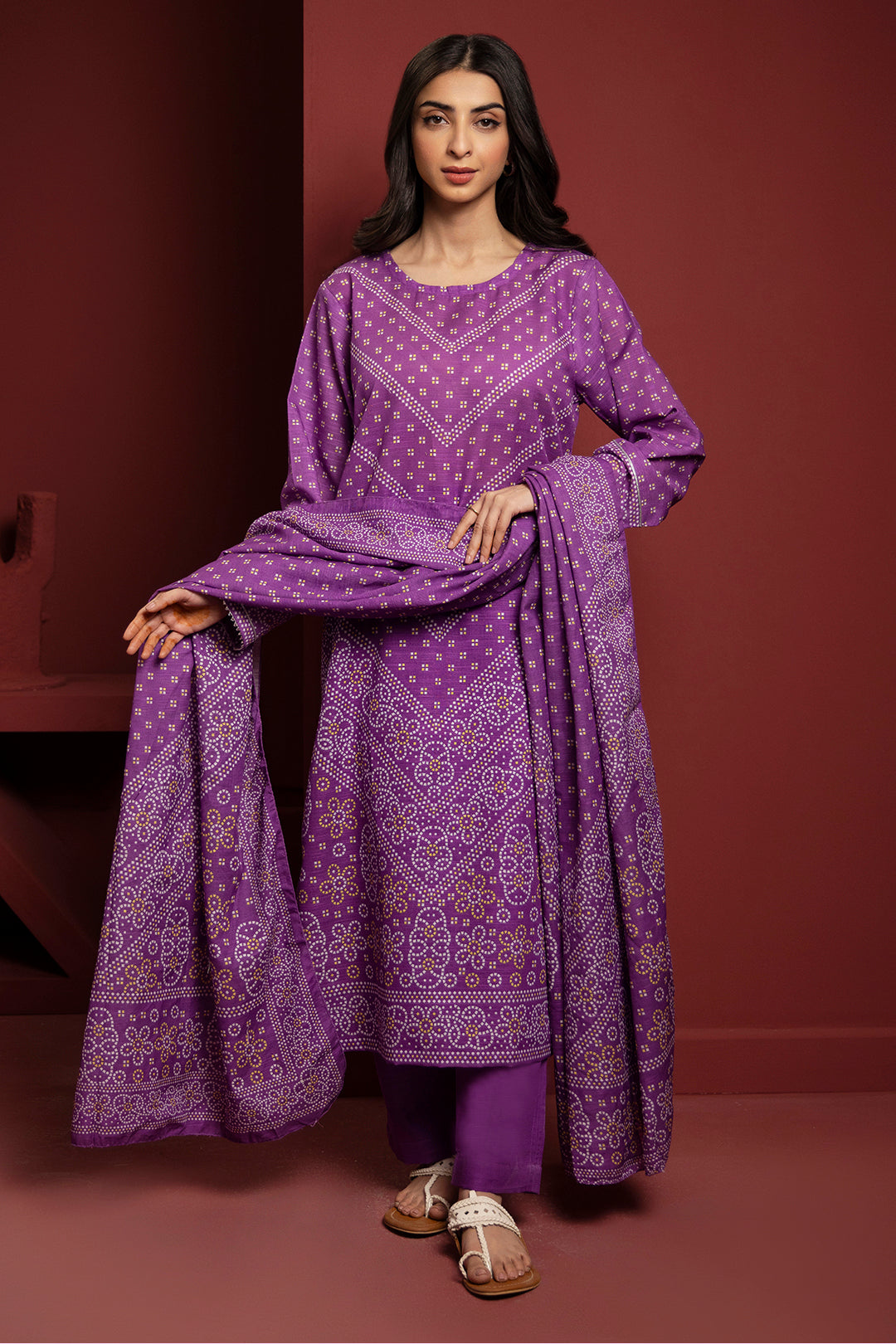 Zellbury | Winter Pret | Kurta Dupatta Trouser - 3072