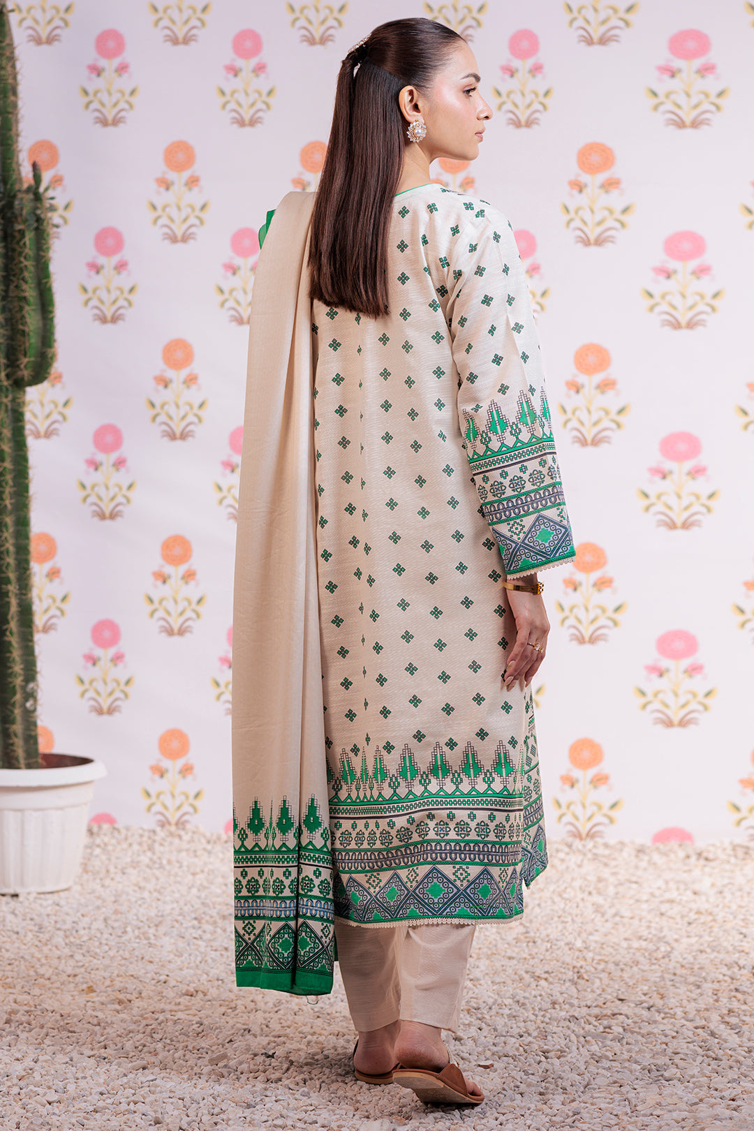 Zellbury | Winter Pret | Embroidered Kurta Dupatta Trouser - 3075