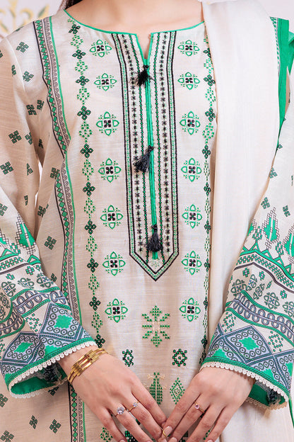 Zellbury | Winter Pret | Embroidered Kurta Dupatta Trouser - 3075