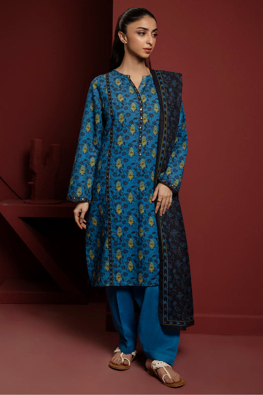 Zellbury | Winter Pret | Kurta Dupatta Trouser - 3115