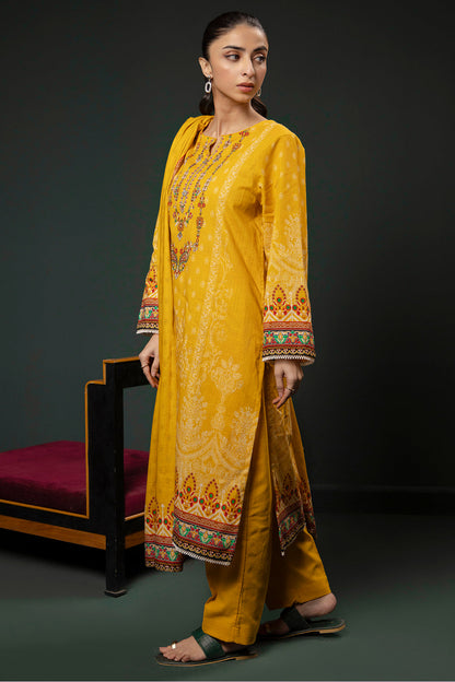 Zellbury | Winter Pret | Kurta Dupatta Trouser - 3151