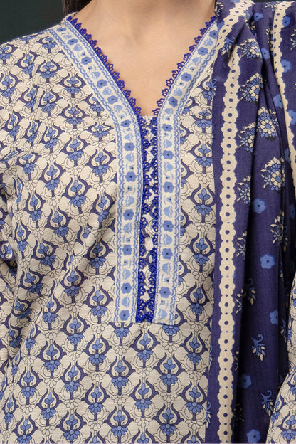 Zellbury | Winter Pret | Kurta Shawl Trouser - 3153