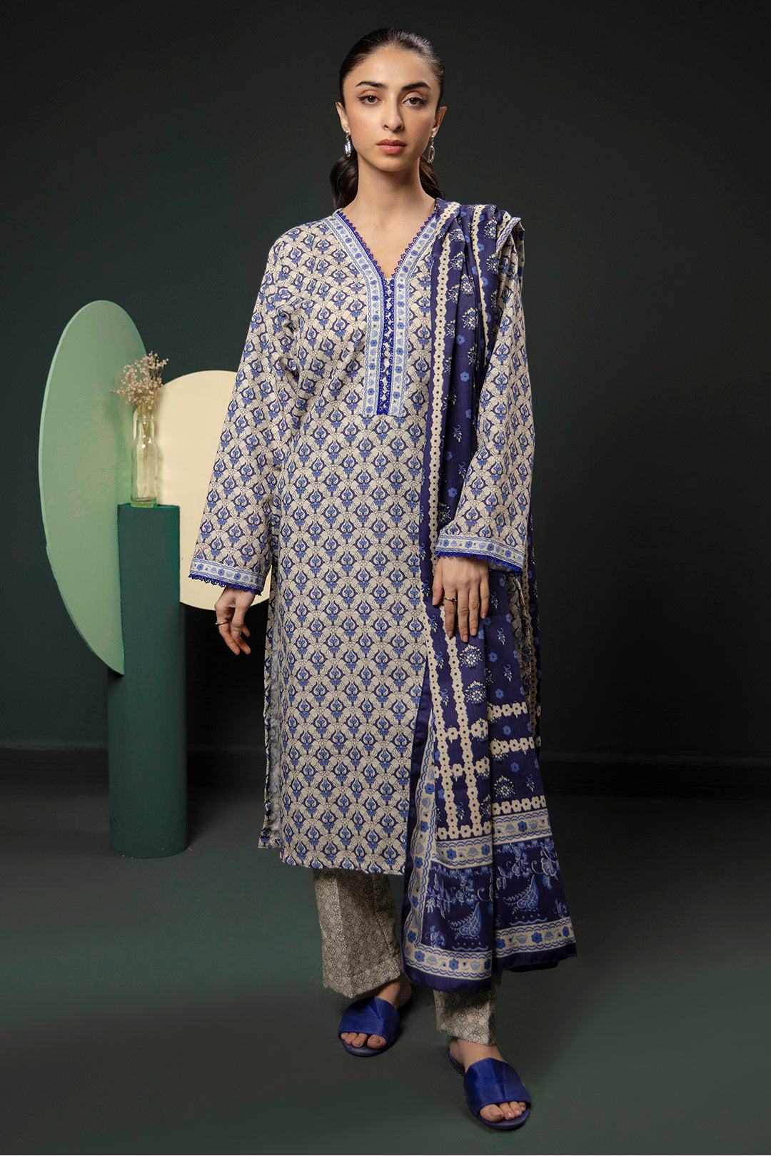 Zellbury | Winter Pret | Kurta Shawl Trouser - 3153 XL
