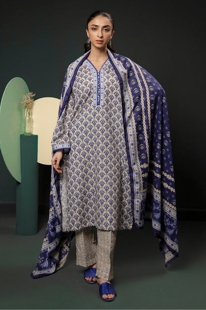 Zellbury | Winter Pret | Kurta Shawl Trouser - 3153