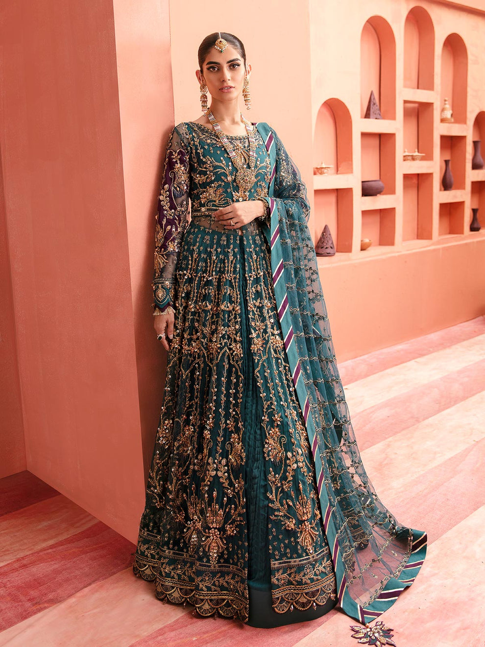 Gulaal | Wedding Formals | AYZEL GL-WS-22V1-27 (PISHWAS AND LEHNGA) - Pakistani Designer Dress - by Gulaal | Type: Bridal - 100% Original at Saira Sultan