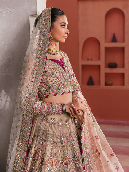 Gulaal | Wedding Formals | ANSHAH GL-WS-22V1-28 (IVORY WHITE LEHNGA CHOLI) - Pakistani Designer Dress - by Gulaal | Type: Bridal - 100% Original at Saira Sultan