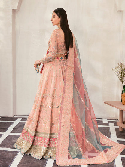 Gulaal | Wedding Formals | AFREEN GL-WS-22V1-29 (PEACH LEHNGA CHOLI) - Pakistani Designer Dress - by Gulaal | Type: Bridal - 100% Original at Saira Sultan