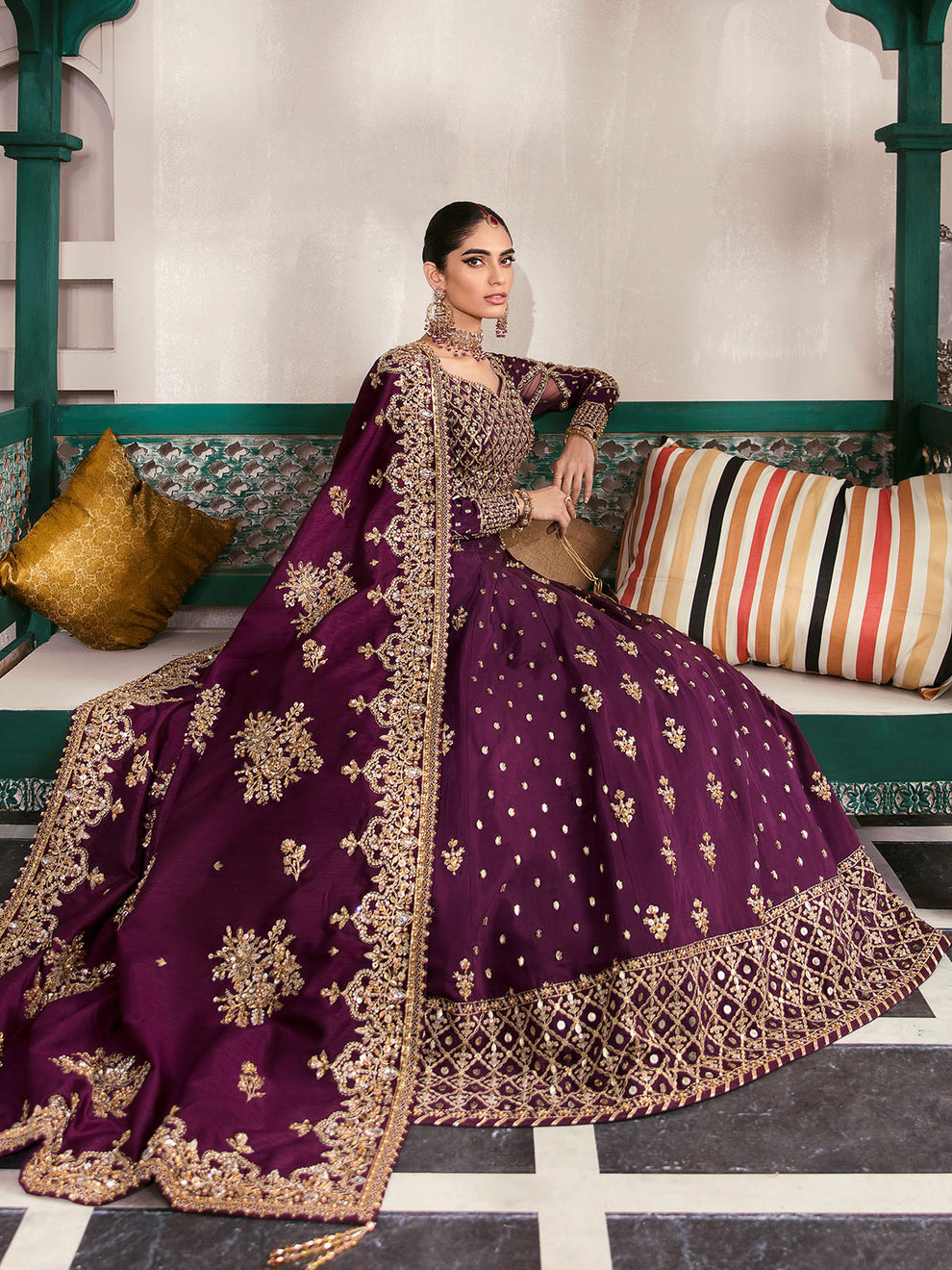 Gulaal | Wedding Formals | SHAZMINAH GL-WS-22V1-31 (LEHNGA AND CHOLI) - Pakistani Designer Dress - by Gulaal | Type: Bridal - 100% Original at Saira Sultan