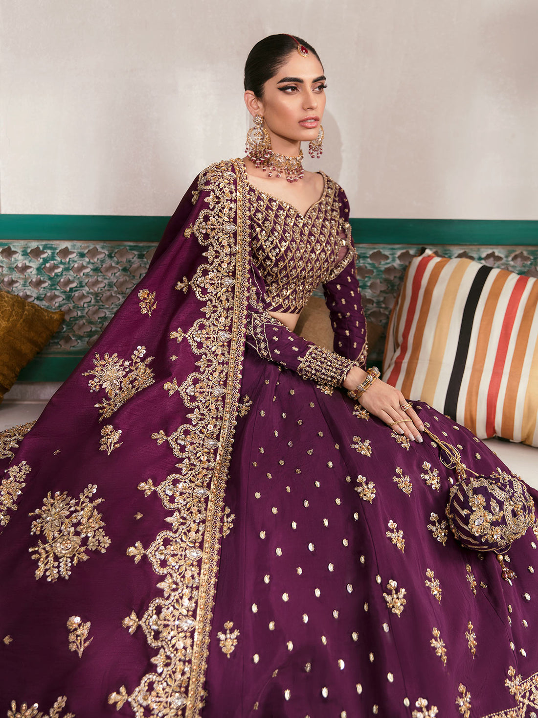 Gulaal | Wedding Formals | SHAZMINAH GL-WS-22V1-31 (LEHNGA AND CHOLI) - Pakistani Designer Dress - by Gulaal | Type: Bridal - 100% Original at Saira Sultan