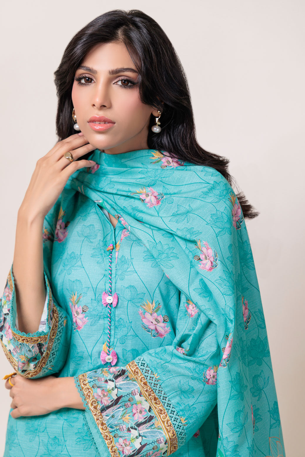 Bonanza Satrangi | S Green Cambric 3 Piece (WS1243P01) 14 Green