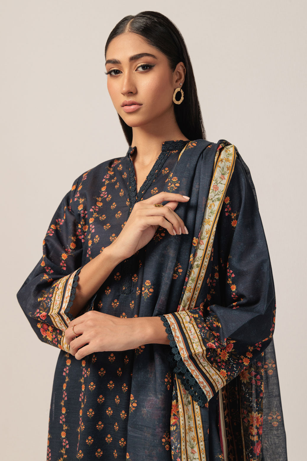 Bonanza Satrangi | N Blue Cambric 3 Piece (WS1243P04) 12 Blue