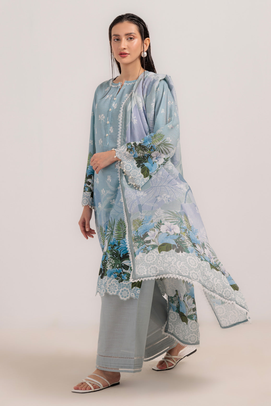 Bonanza Satrangi | Grey Khaddar 3 Piece (WS1243P06) 10 Grey