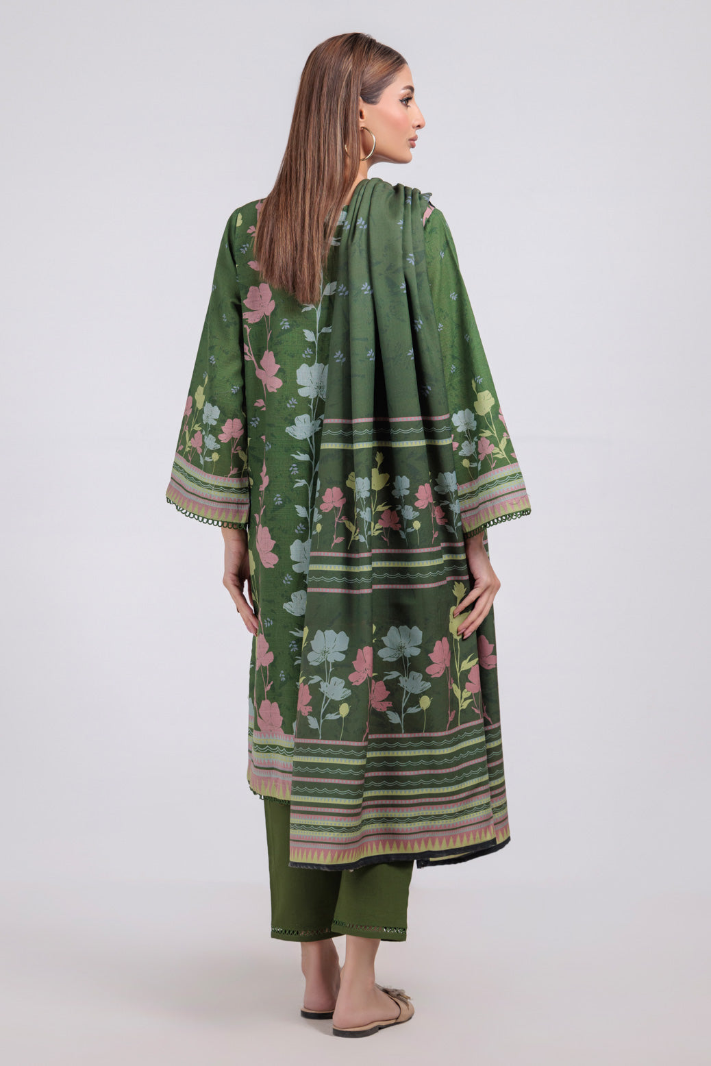 Bonanza Satrangi | Green Khaddar 3 Piece (WS1243P08) 16 Green