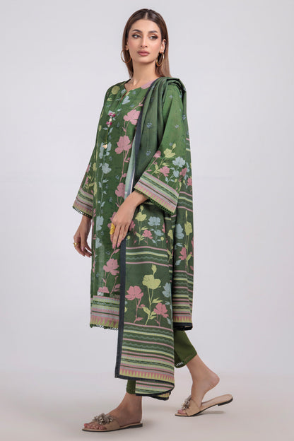 Bonanza Satrangi | Green Khaddar 3 Piece (WS1243P08) 14 Green