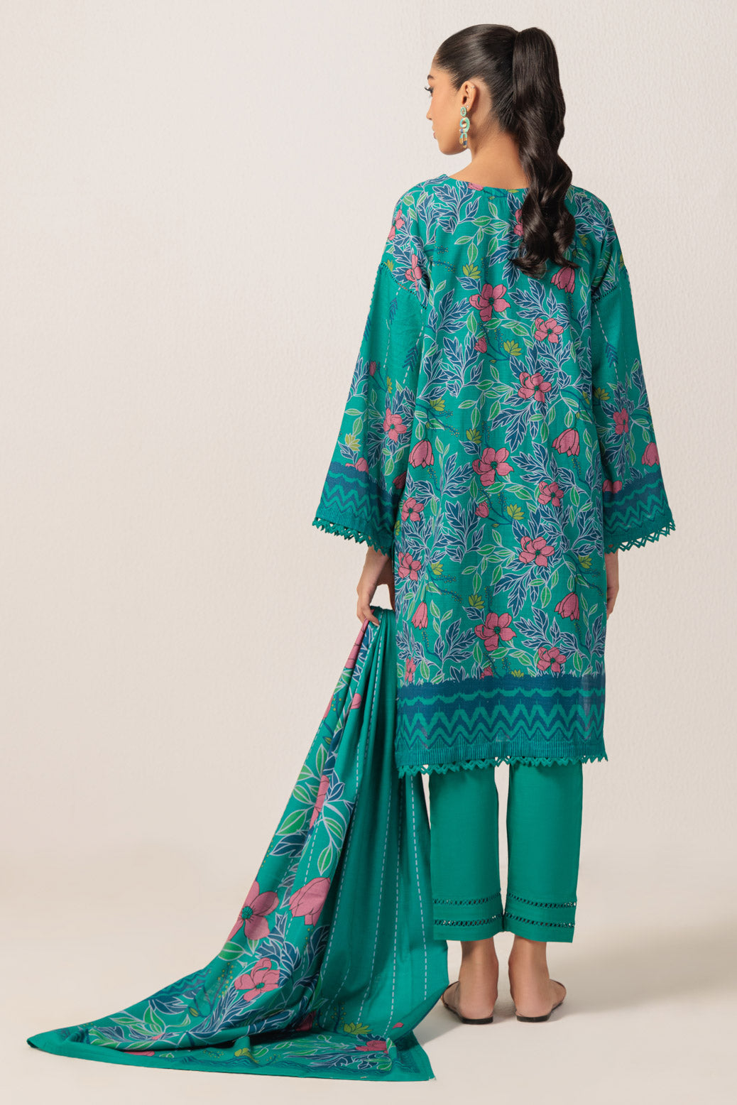Bonanza Satrangi | Green Khaddar 3 Piece (WS1243P09) 10 Green