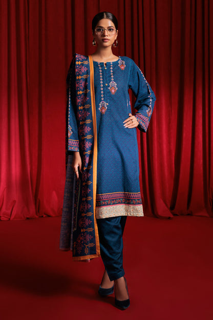 Bonanza Satrangi | Blue Khaddar 3 Piece (WS2243P02) 8 Blue