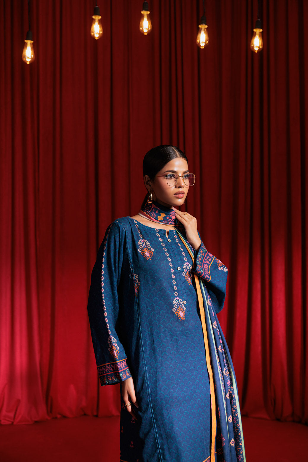 Bonanza Satrangi | Blue Khaddar 3 Piece (WS2243P02) 10 Blue