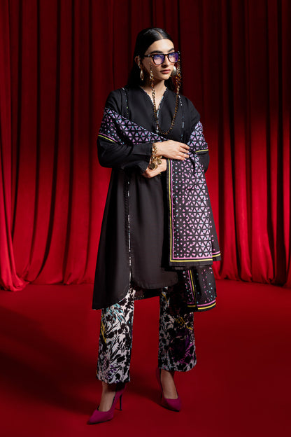 Bonanza Satrangi | Black Khaddar 3 Piece (WS2243P08) 8 Black