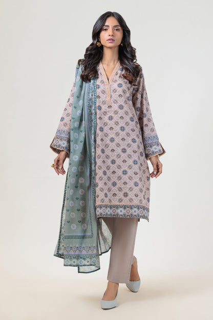 Bonanza Satrangi | Cream Cambric 3 Piece (WS2243P10) 8 Cream