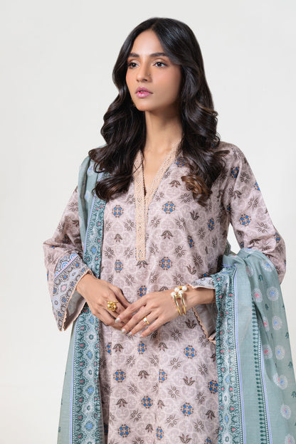 Bonanza Satrangi | Cream Cambric 3 Piece (WS2243P10) 10 Cream