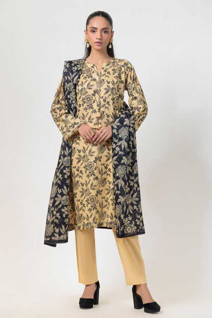 Bonanza Satrangi | Beige Cambric 3 Piece (WS2243P11) 8 Beige