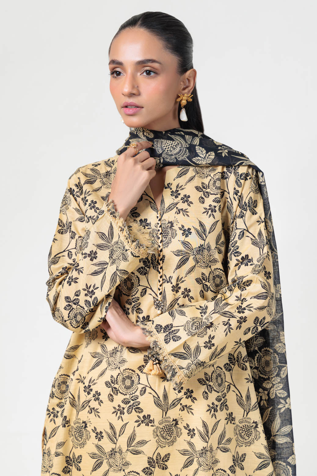 Bonanza Satrangi | Beige Cambric 3 Piece (WS2243P11) 10 Beige