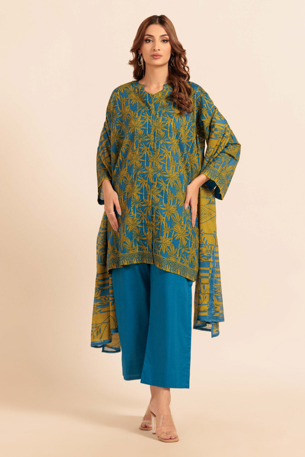 Bonanza Satrangi | Blue Cambric 3 Piece (WS2243P12) 10 Blue