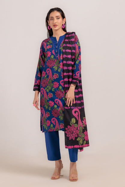 Bonanza Satrangi | R Blue Khaddar 3 Piece (WS2243P14) 10 Blue